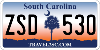 SC license plate ZSD530