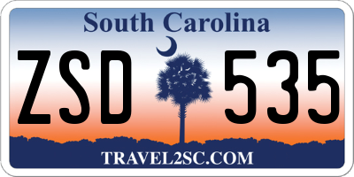 SC license plate ZSD535