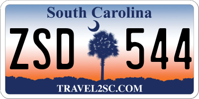 SC license plate ZSD544