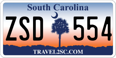 SC license plate ZSD554
