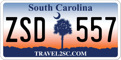 SC license plate ZSD557