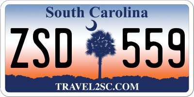 SC license plate ZSD559