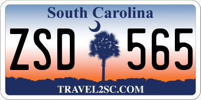 SC license plate ZSD565