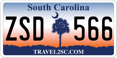SC license plate ZSD566