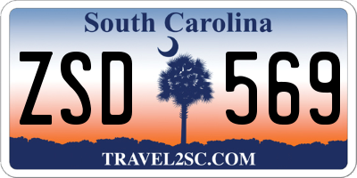 SC license plate ZSD569