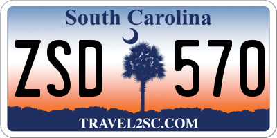 SC license plate ZSD570