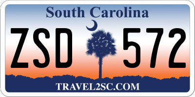 SC license plate ZSD572