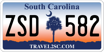 SC license plate ZSD582