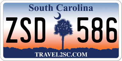 SC license plate ZSD586