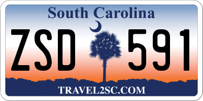 SC license plate ZSD591