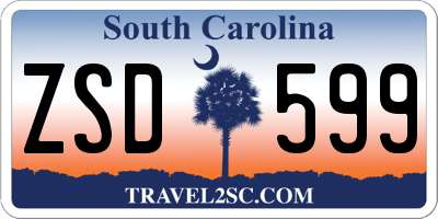SC license plate ZSD599