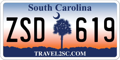 SC license plate ZSD619