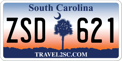 SC license plate ZSD621