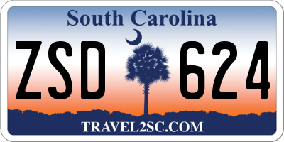 SC license plate ZSD624