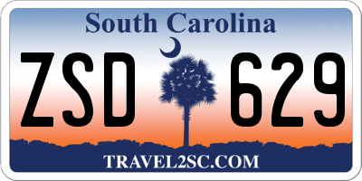 SC license plate ZSD629