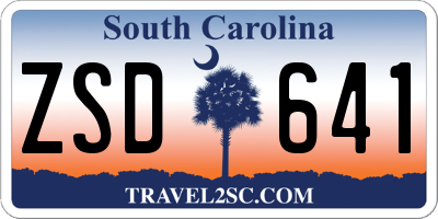 SC license plate ZSD641