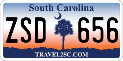 SC license plate ZSD656