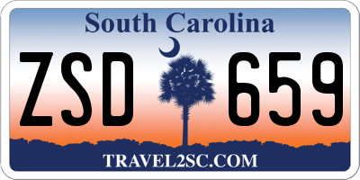 SC license plate ZSD659