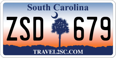 SC license plate ZSD679