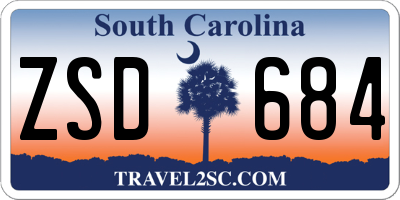 SC license plate ZSD684