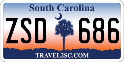 SC license plate ZSD686