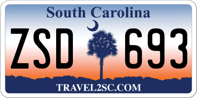 SC license plate ZSD693