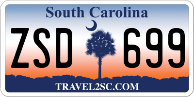 SC license plate ZSD699