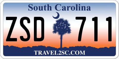 SC license plate ZSD711