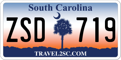 SC license plate ZSD719