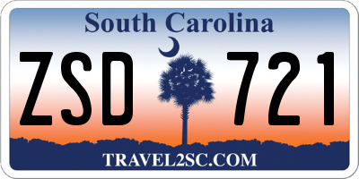 SC license plate ZSD721