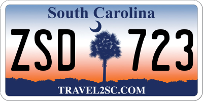 SC license plate ZSD723