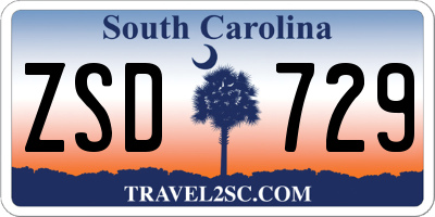 SC license plate ZSD729