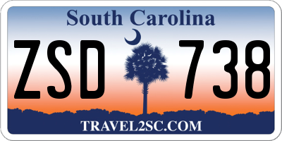 SC license plate ZSD738