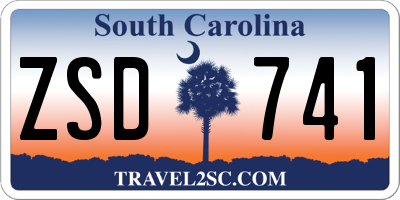 SC license plate ZSD741