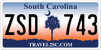 SC license plate ZSD743