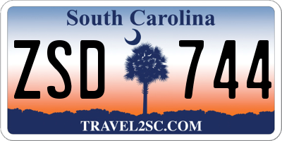 SC license plate ZSD744
