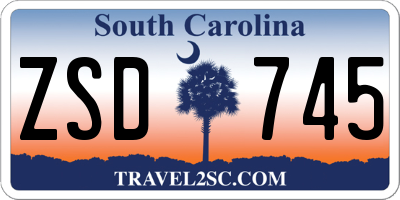 SC license plate ZSD745