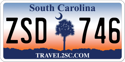 SC license plate ZSD746