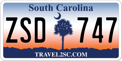 SC license plate ZSD747