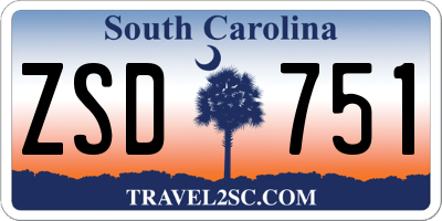SC license plate ZSD751