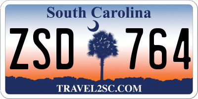 SC license plate ZSD764