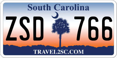 SC license plate ZSD766