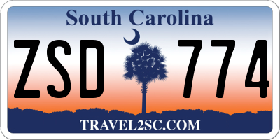 SC license plate ZSD774