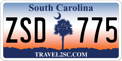 SC license plate ZSD775