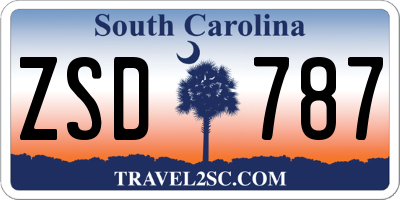 SC license plate ZSD787