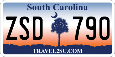 SC license plate ZSD790