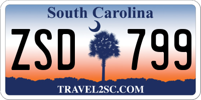 SC license plate ZSD799