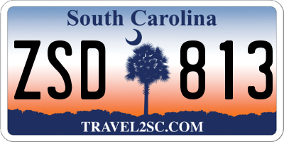 SC license plate ZSD813