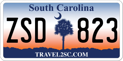 SC license plate ZSD823