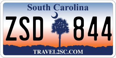 SC license plate ZSD844